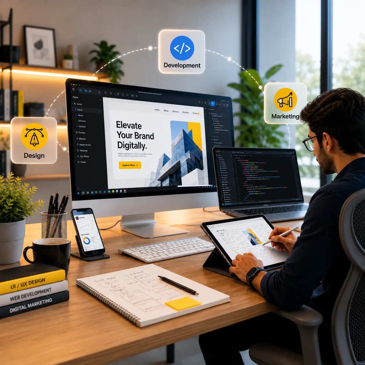 We provide the best service for design, development, and marketing