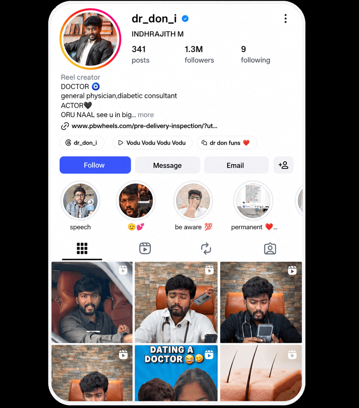 Dr Indrajith profile screenshot